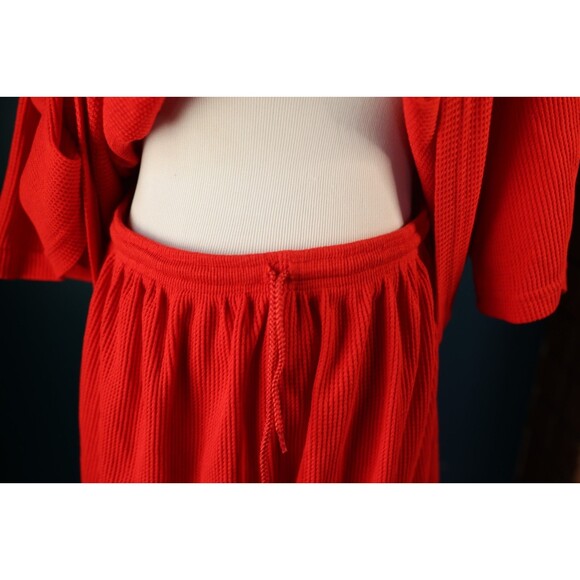 Vintage Disney Y2K Millennium Cast Member Red Thermal 2 Piece Pajama Set XXL - Picture 13 of 16